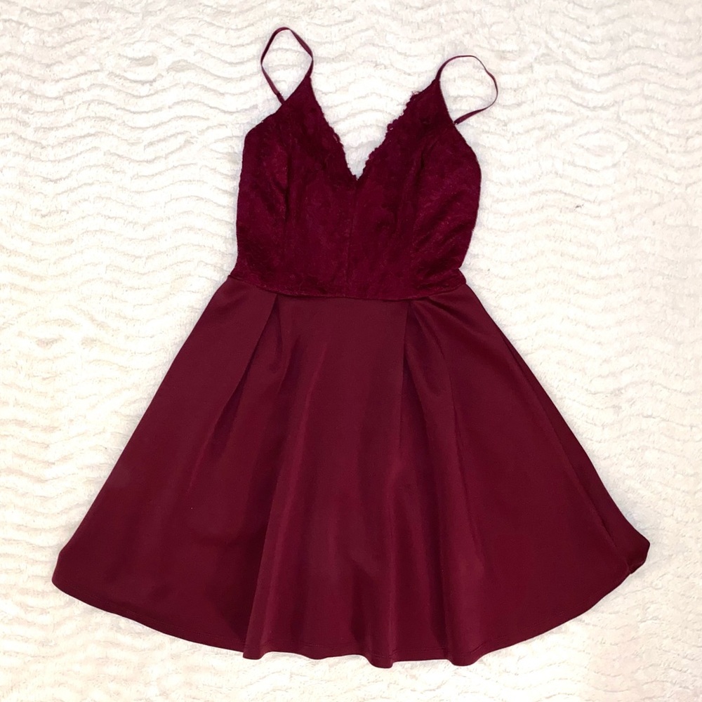 Lace Top Skater Dress